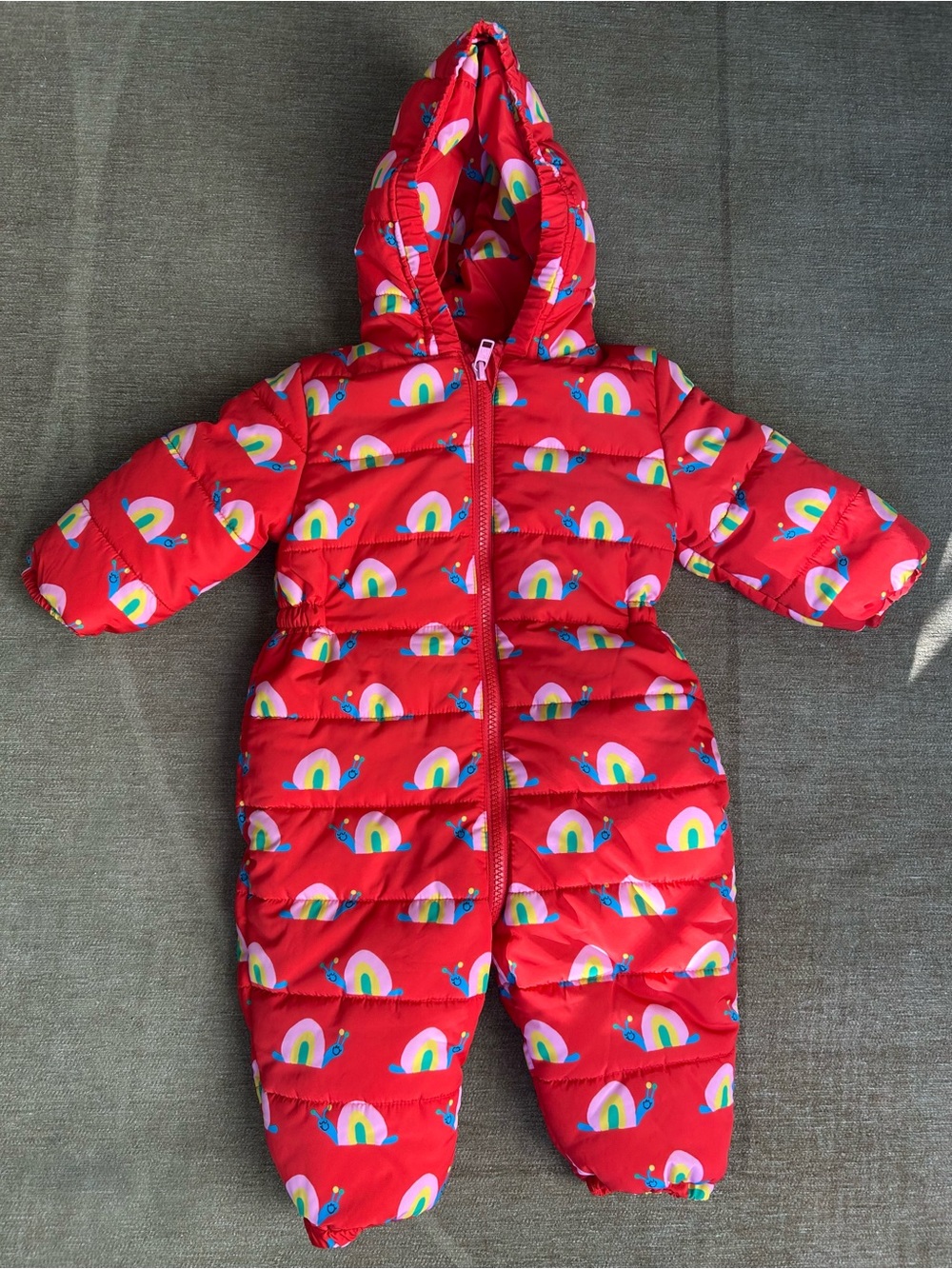 Stella McCartney Kids - One-Piece Infant Snowsuit Rainbow Snail Print